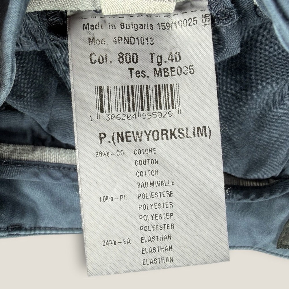 Mason's New York Slim Womens Chino Pants 40 US 4 Blue Cotton Made In Italy - Picture 4 of 10